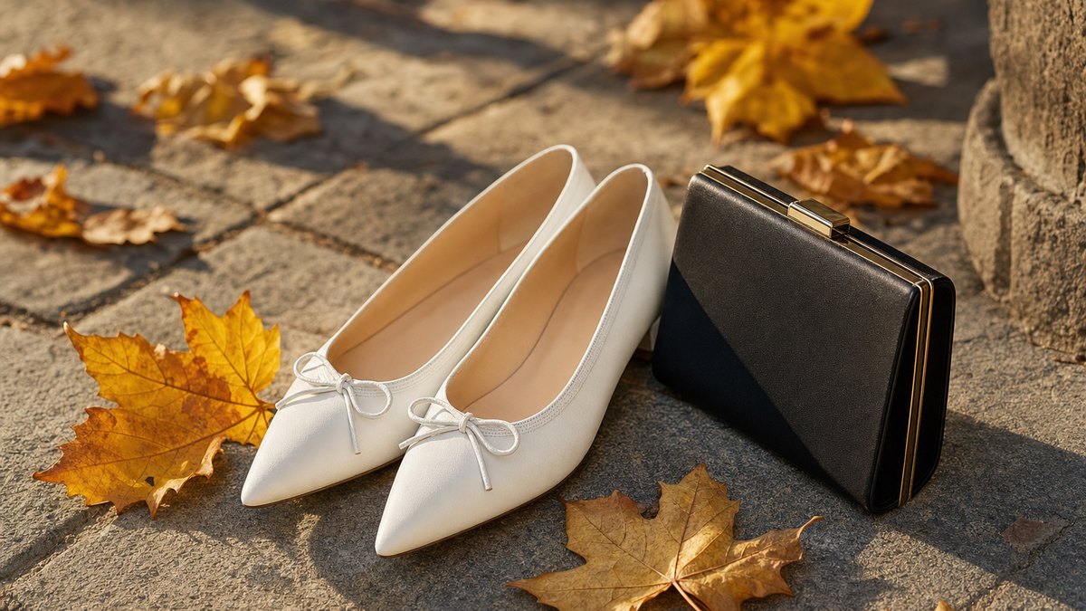 À 47 ans, Katie Holmes adopte la ballerine blanche à bout pointu, la chaussure qui domine l'automne 2026