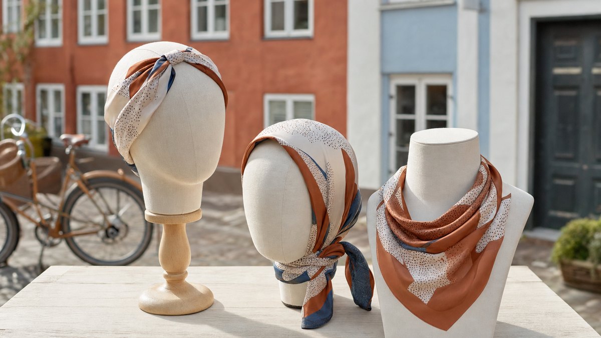 À Copenhague, le bandana remplace la casquette et le bob : trois façons de le porter sans tomber dans le cliché festival