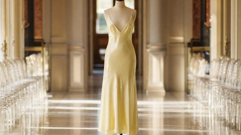 À la Fashion Week de Londres printemps-été 2027, la slip dress s'impose sur 4 podiums et sort définitivement de la chambre