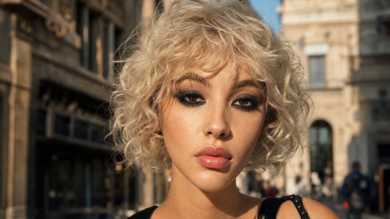 À Milan, Pamela Anderson abandonne 2 ans de visage nu pour un eyeliner noir et un carré platine