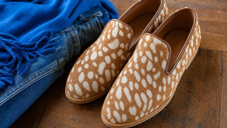Après 3 saisons de léopard, vache et zèbre, le mocassin imprimé biche remplace la basket blanche dans les looks de la rentrée