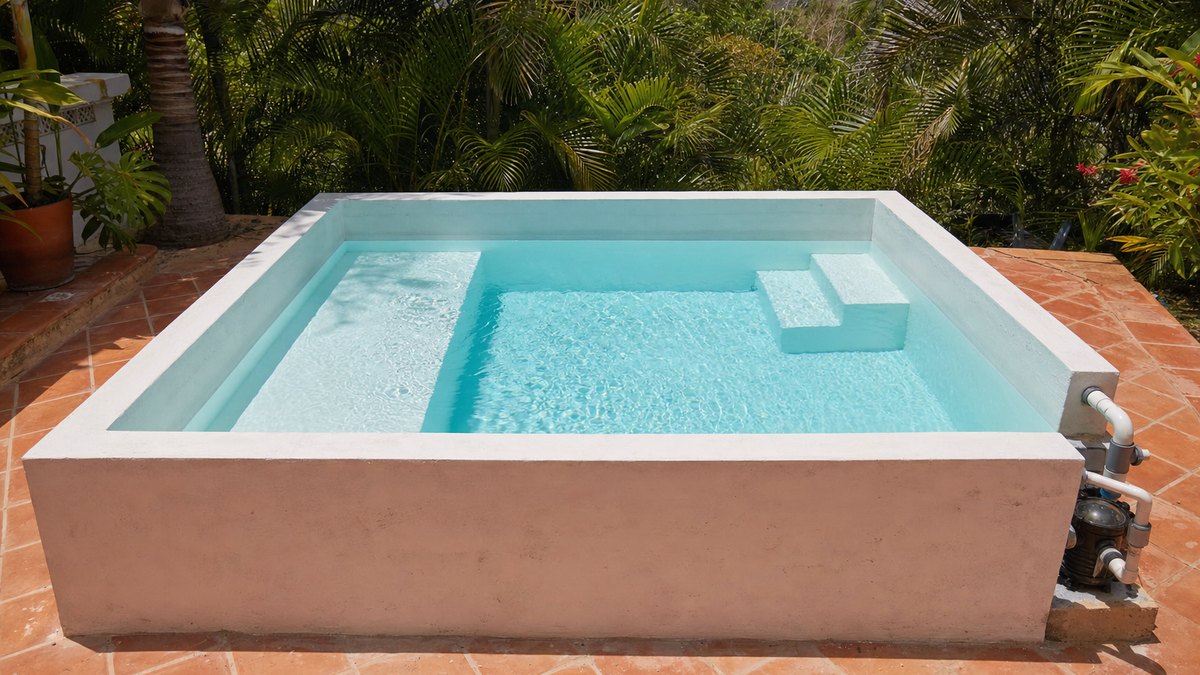 Au Kenya, Max et Maria ont monté une mini piscine en parpaings sur leur terrasse pour environ 430 euros