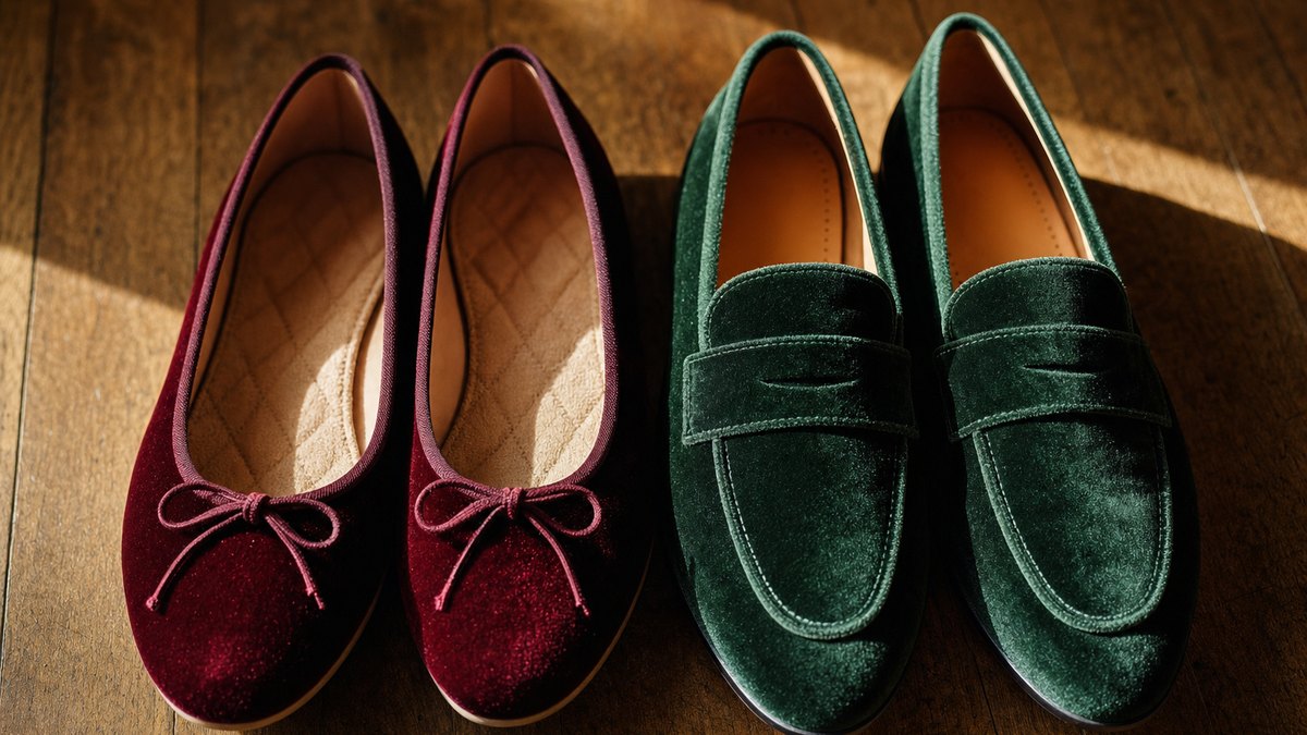 Ballerines, mocassins, Mary Jane : pourquoi le velours s'impose aux pieds des femmes de plus de 50 ans cette rentrée