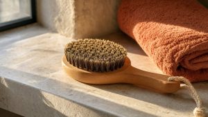 Brossage à sec : cette brosse en poils de sanglier à 9,49 euros s'utilise 5 minutes par jour avant la douche