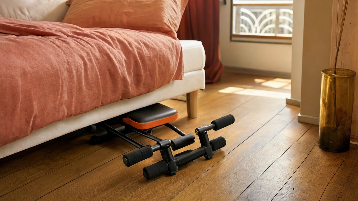 Ce banc abdos Decathlon à 95,99 € se replie et se glisse sous le lit : 3 séries de 15 répétitions suffisent
