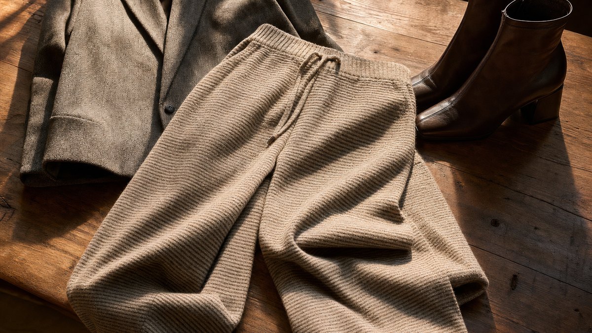 Ce pantalon en maille C&A à 9,99 euros, noté 5 sur 5, remplace le jean avec ses rayures fines et sa jambe large