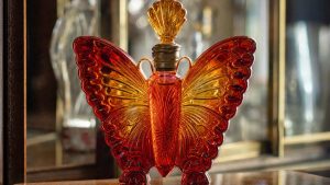 Créé en 1923, ce flacon Lalique en forme de papillon est estimé entre 10 000 et 15 000 dollars par les collectionneurs