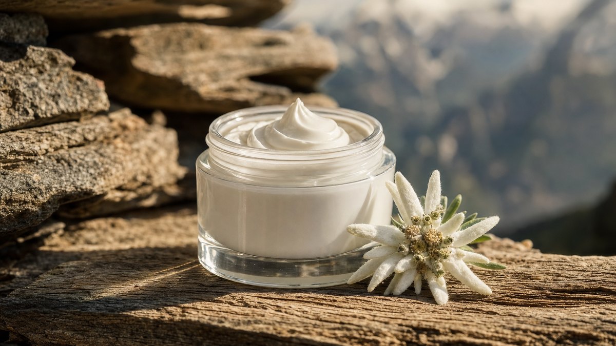 Crème anti-âge Susanne Kaufmann : 99 % d'ingrédients naturels et un edelweiss alpin pour protéger le collagène du visage