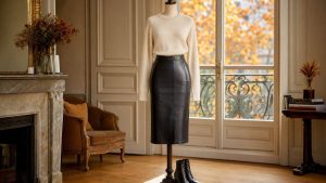 Jupe midi en cuir : la coupe fourreau qui s'arrête juste sous le genou domine les dressings après 50 ans cet automne