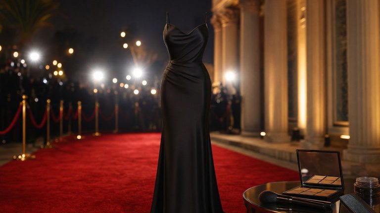 Kim Kardashian en robe Saint Laurent de 2004 à Los Angeles : le chignon plaqué et le contouring chaud qui font la différence