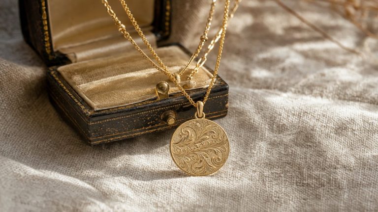 La médaille de baptême ressort des tiroirs : trois façons de la porter en superposition avec vos chaînes préférées