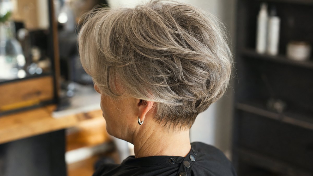 Le curtain crop, coupe courte la plus demandée dans un salon de Londres, séduit les femmes de plus de 50 ans cet automne