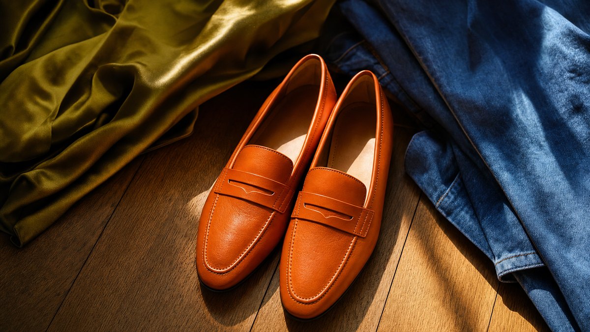 Le mocassin fin revient cet automne : trois façons de porter cette chaussure longtemps jugée trop sage, façon Katie Holmes