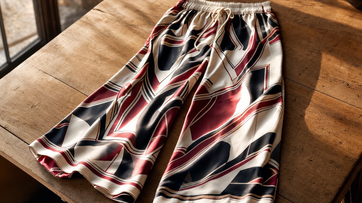 Le pantalon large en satin imprimé de Promod passe de 39,99 à 19,99 euros et affiche 4,6 sur 5