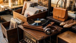 Miu Miu installe son Vinyl Club aux Galeries Lafayette Haussmann jusqu'au 10 octobre : platines, vinyles et sacs Retour en accès libre