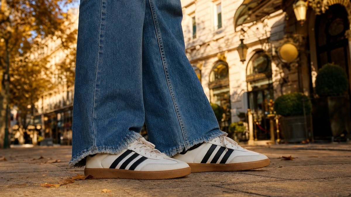 Naomi Watts délaisse les ballerines pour des Adidas Samba OG blanches à Saint-Sébastien, le 18 septembre 2026