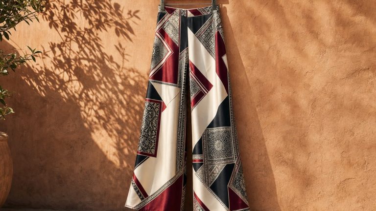 Promod brade à 19,99 euros son pantalon large en satin imprimé, noté 4,6 sur 5 par 38 clientes