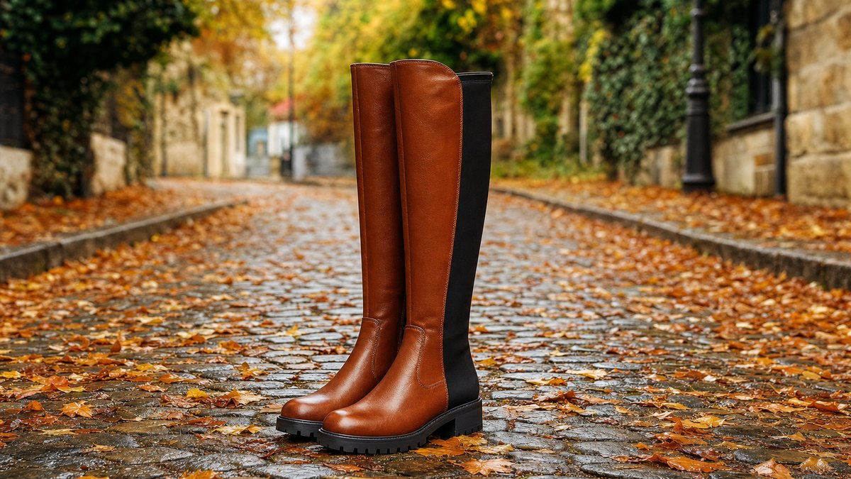 Talon de 2 à 4 cm et bout arrondi : la botte que les podologues conseillent cet automne aux mollets larges