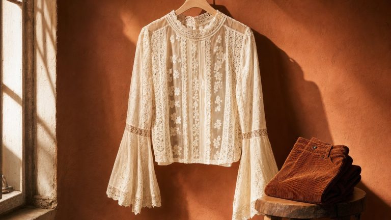 Une blouse en dentelle vue au défilé de Londres et quatre autres pièces à moins de 300 euros sélectionnées par Vogue France