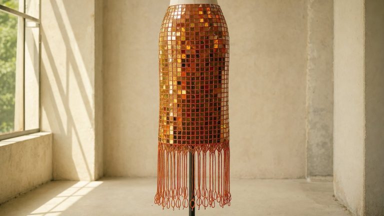 Une jupe Prada vintage couverte de petits miroirs a volé la vedette au cocktail Cinemoda, et lancé la tendance 2027