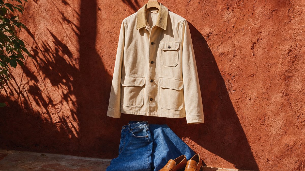Vendue 30 euros chez Kiabi, cette veste utilitaire en coton et velours remplace le trench dans les vestiaires de l'automne