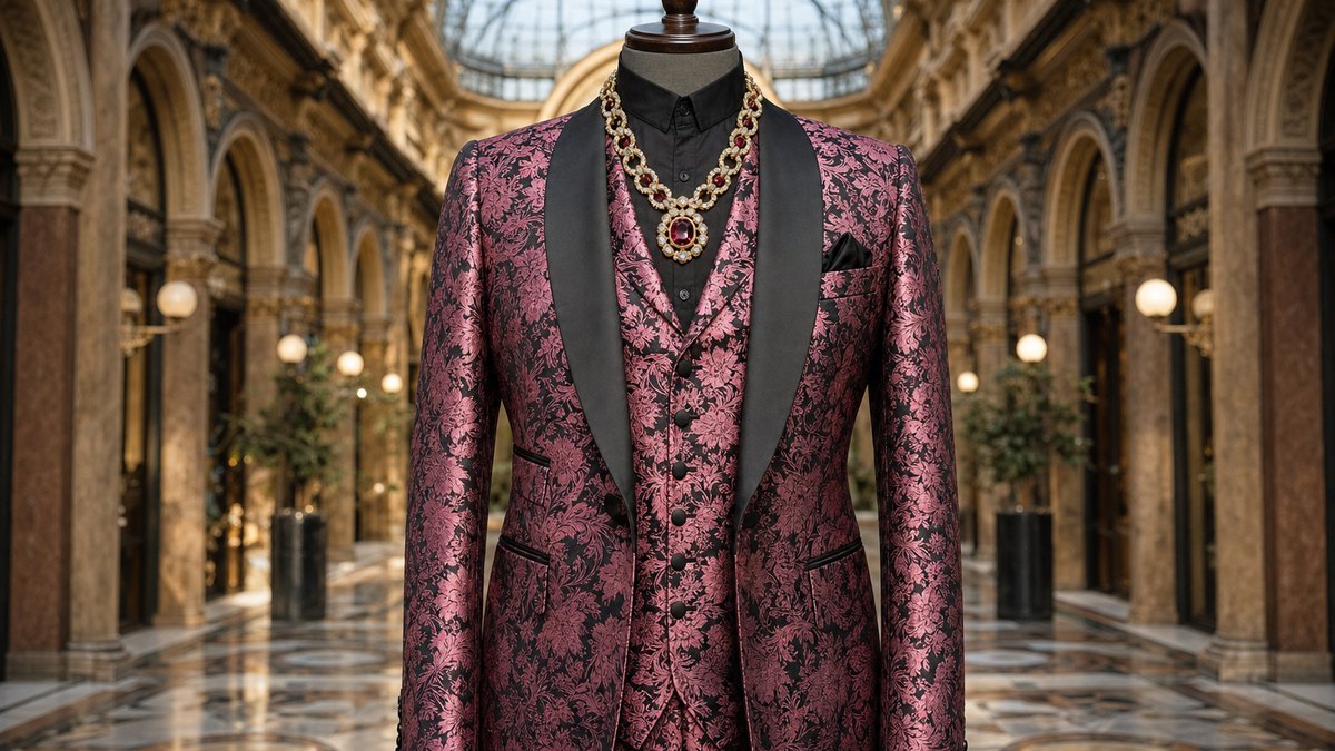 Vogue World 2026 à Milan : J Balvin ouvre le défilé en costume trois pièces Dolce & Gabbana rose et noir