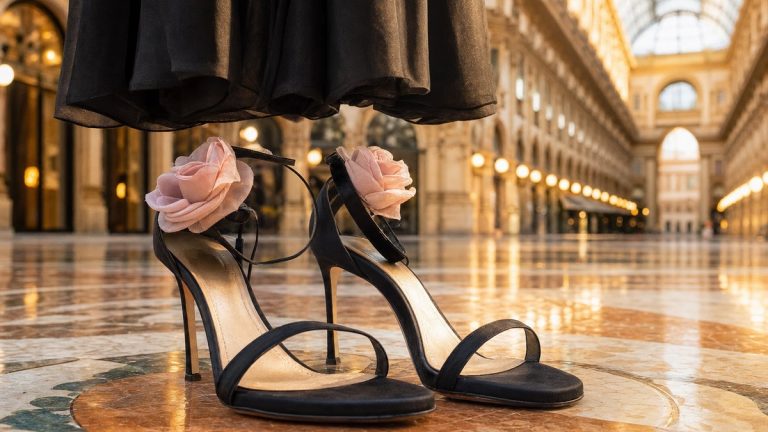 Vogue World 2026 à Milan : le bouton de rose sur les sandales de Beatrice Borromeo a volé la vedette sous la Galleria