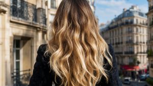 À 18 ans, Joy Hallyday éclaircit ses longueurs à Paris chez un coloriste de stars et dévoile son blond en pleine Fashion Week