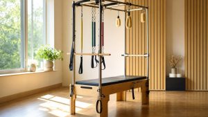 À 63 ans, Cristina Cordula enchaîne de petits ciseaux sur une table à ressorts : le Tower Pilates expliqué pas à pas