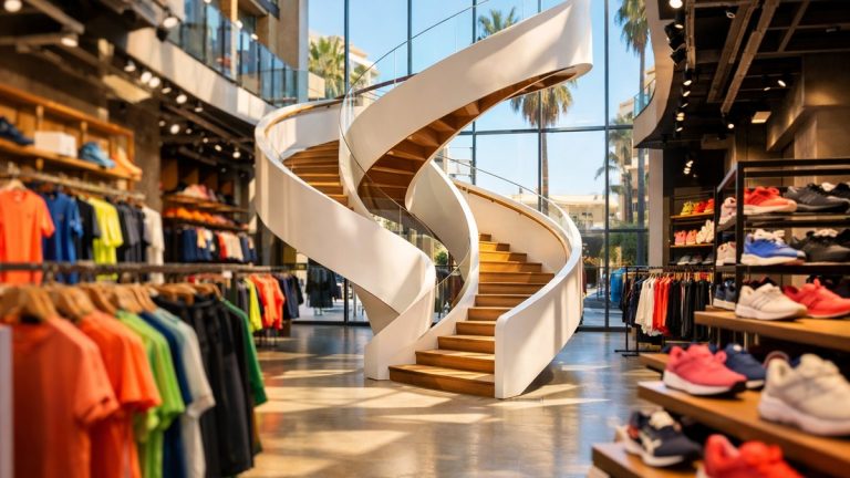 À Nice, Nike ouvre une boutique de 1 200 m2 à NicEtoile avec un escalier spectaculaire et un étage entier dédié au style