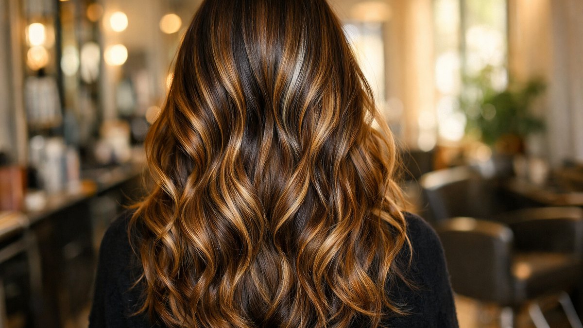 Après 45 ans, le châtain caramel remplace le blond : la coloration qui fond les cheveux blancs sans effet casque ni démarcation