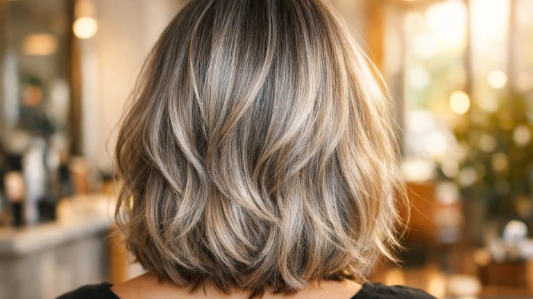 Après 50 ans, le Quiet Silver mélange mèches froides et racines grises pour espacer les rendez-vous chez le coiffeur sans effet barre visible