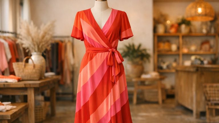 Après 60 ans, la robe portefeuille croisée et nouée à la taille aide à flouter le ventre selon deux stylistes de mode