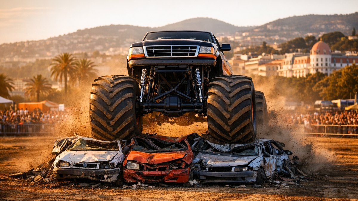 Au MIN d'Azur à Nice, un Monster Truck de 1 600 chevaux venu des États-Unis rejoint le Danglade Show jusqu'au 18 octobre
