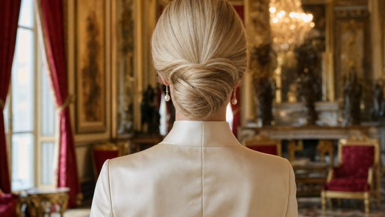 Au Palais royal de Madrid, Brigitte Macron abandonne son carré blond pour un chignon bas identique à celui de Letizia d'Espagne
