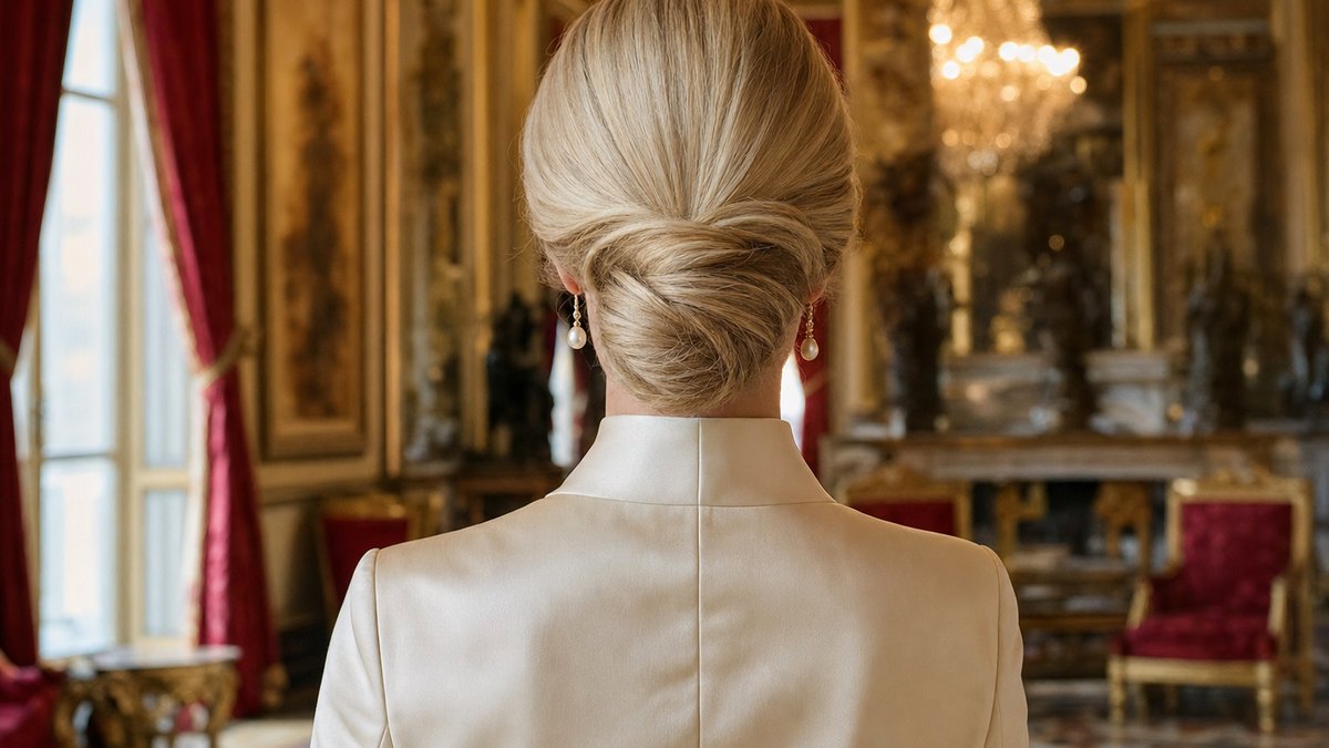 Au Palais royal de Madrid, Brigitte Macron abandonne son carré blond pour un chignon bas identique à celui de Letizia d'Espagne