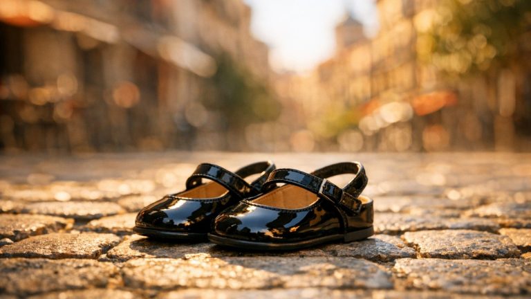 Babies Paula à 155 € : les chaussures Sézane vernies à double bride portées par Letizia d'Espagne dans les rues de Madrid