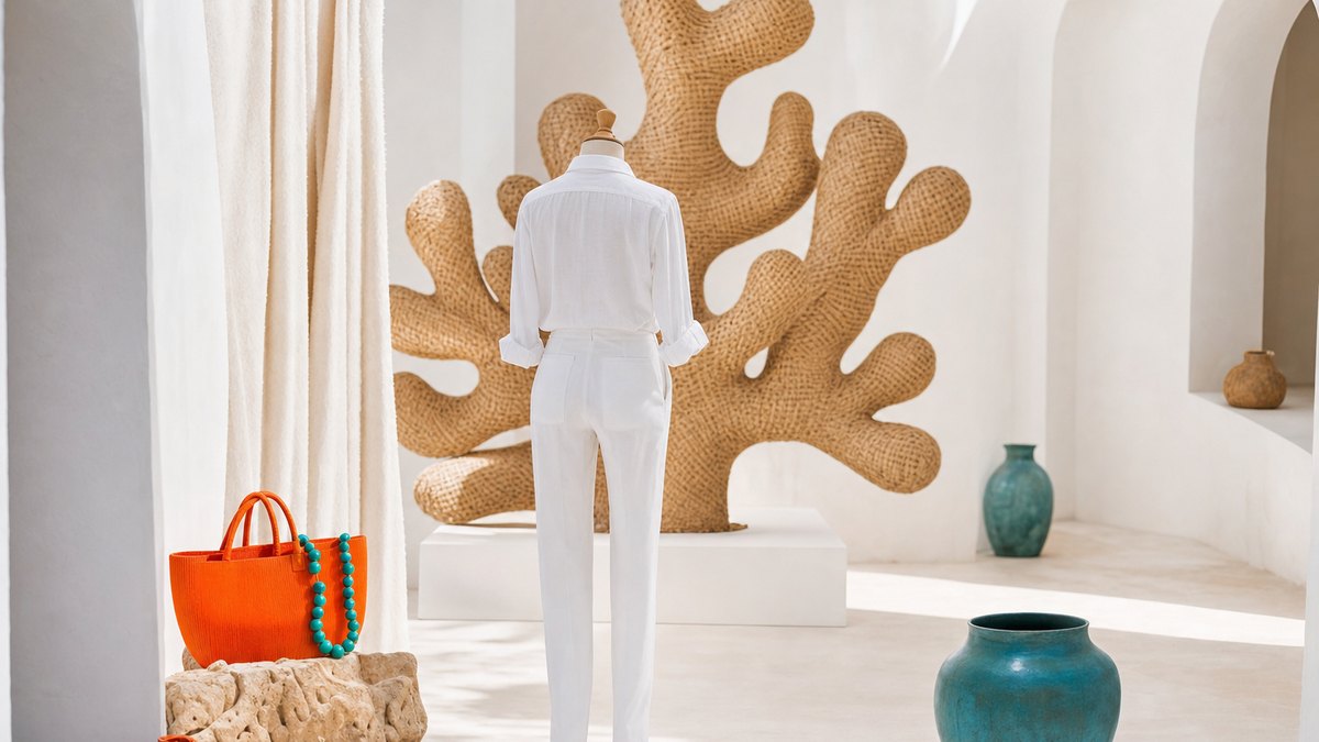 Balenciaga printemps-été 2027 : Pierpaolo Piccioli transforme une simple chemise blanche en pièce de couture face à un corail géant