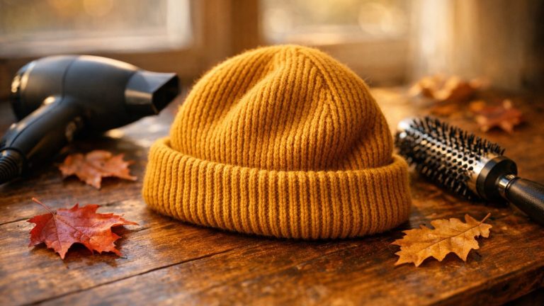 Bonnet en laine sans cheveux aplatis : 5 astuces de coiffeur pour garder du volume aux racines toute la journée en automne
