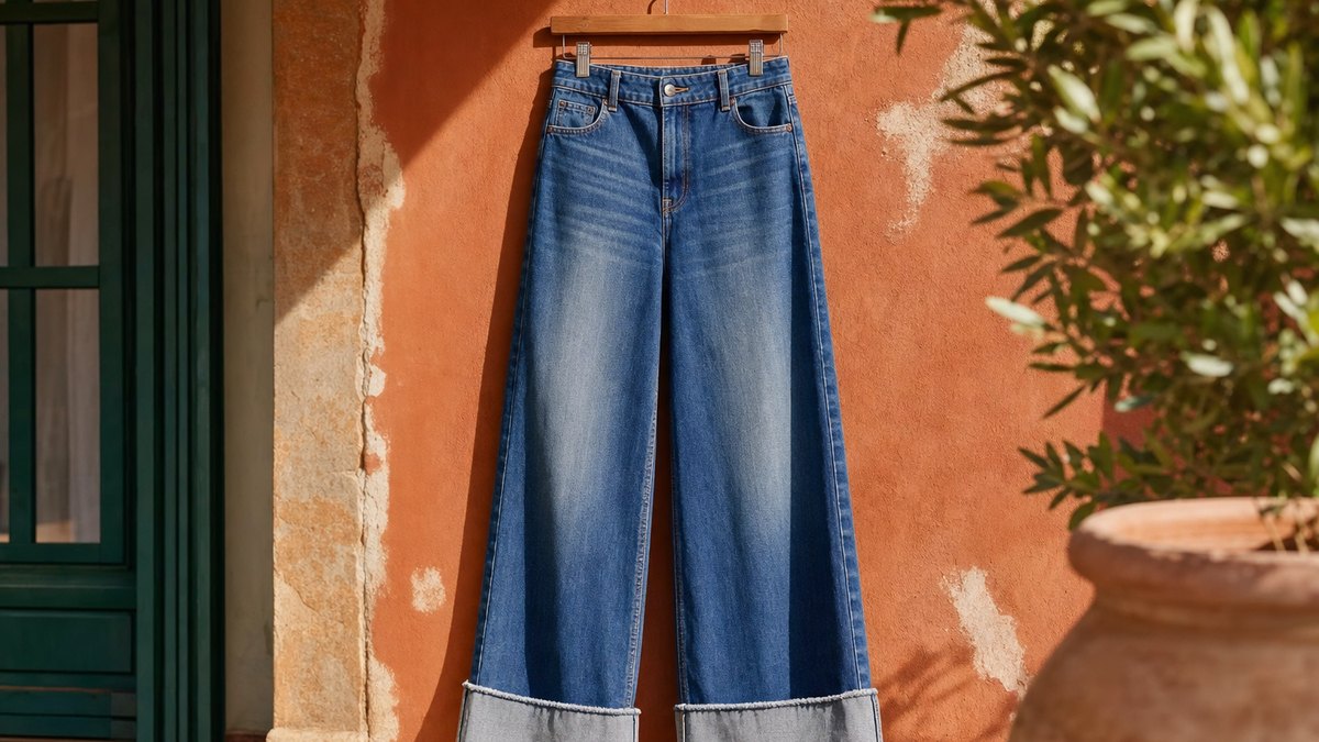 Ce jean wide leg à revers vendu 22 euros chez Kiabi séduit les femmes de moins d'1,60 m, noté 4,7 sur 5