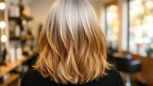 Color melting après 50 ans : comment un fondu de nuances proches efface la ligne entre racines blanches et longueurs colorées