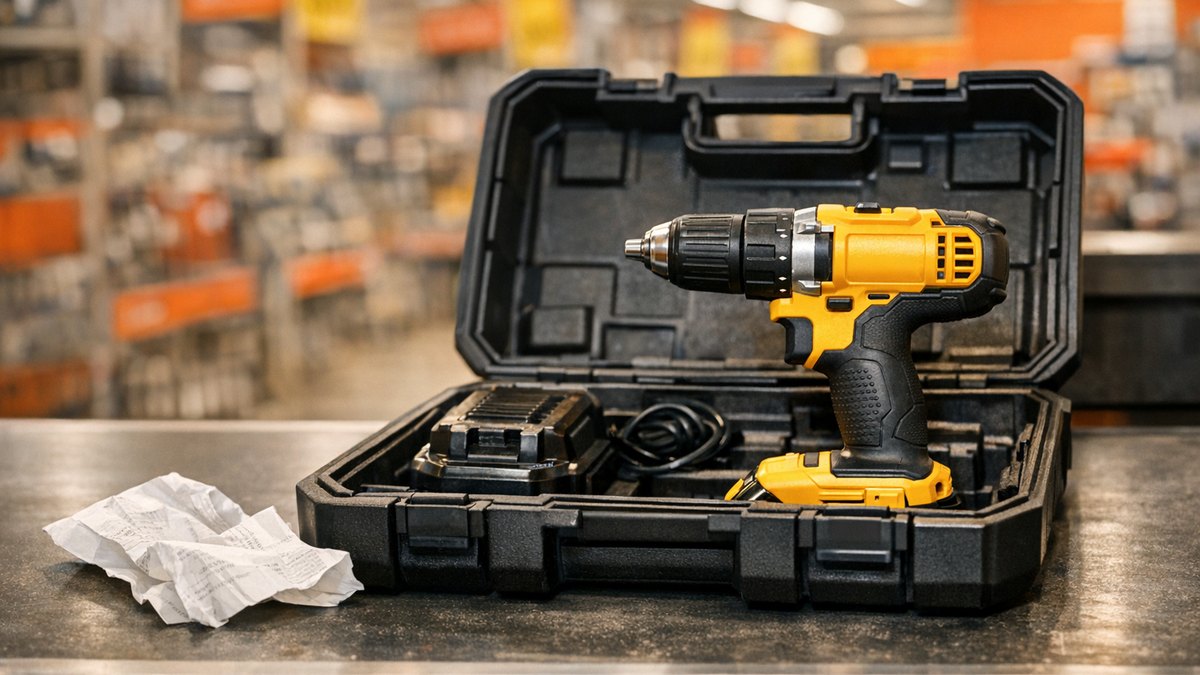 Elle achète une perceuse un samedi dans une grande surface de bricolage : le mardi suivant, l'accueil refuse de la reprendre malgré le ticket