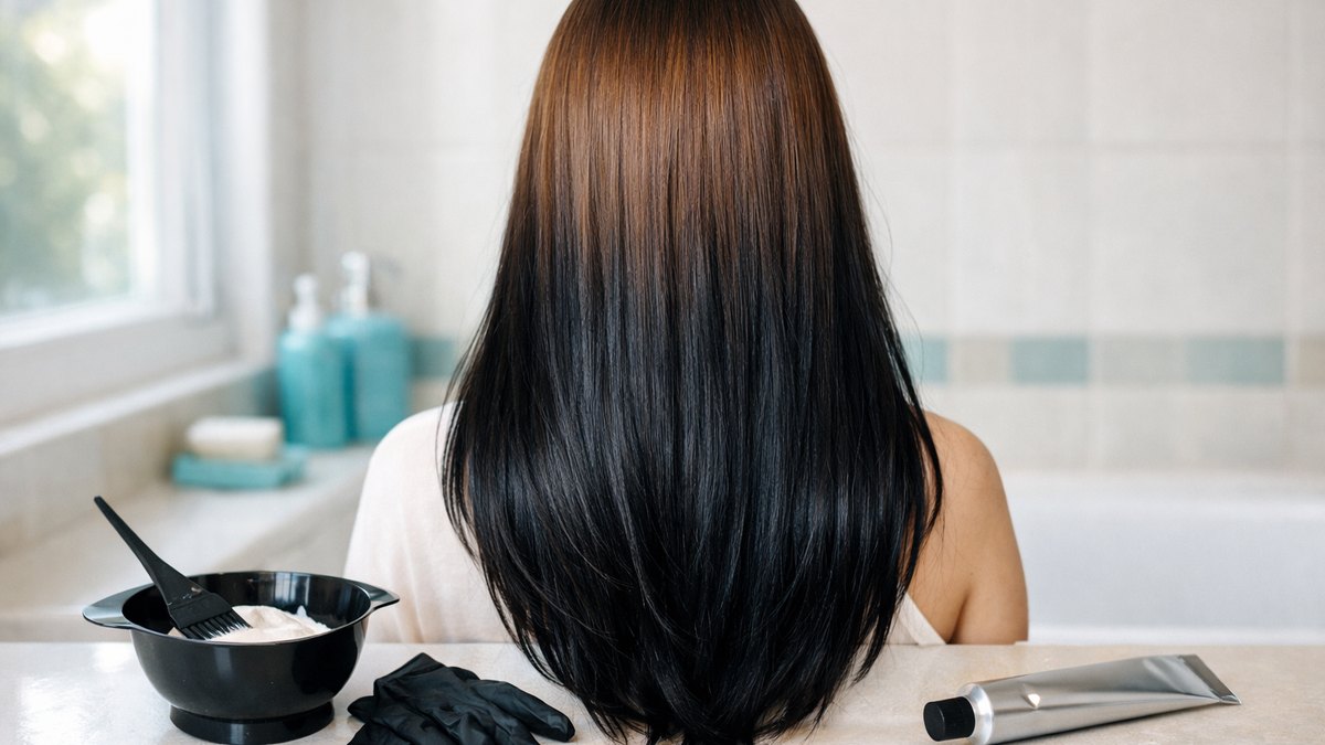 Elle applique sa coloration châtain chaque mois dans sa salle de bains à Rennes : ses pointes virent au presque noir, ses racines restent claires