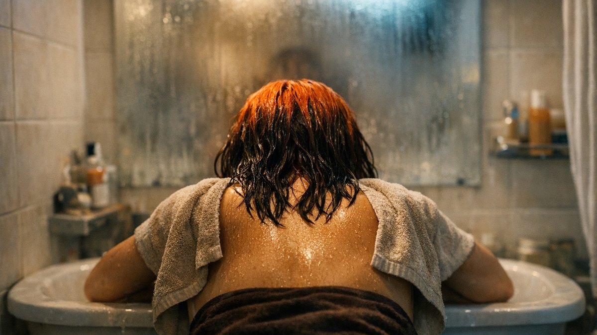 Elle applique une coloration blond clair dans sa salle de bain un dimanche soir : au rinçage, ses racines châtains sont devenues orange vif