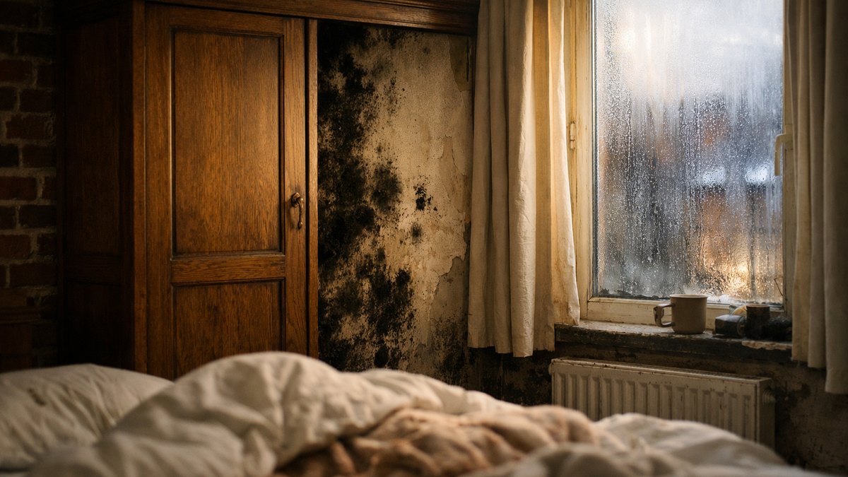 Elle baisse le chauffage à 17 °C dans son appartement de Lille : en janvier, des taches noires couvrent le mur derrière son armoire