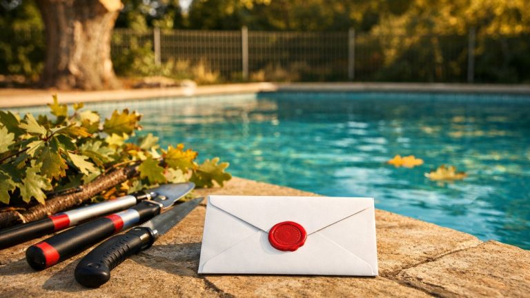 Elle coupe elle-même les branches du chêne voisin au-dessus de sa piscine : une semaine plus tard, une lettre réclame des dommages
