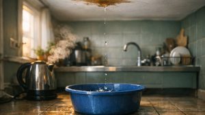 Elle découvre une auréole brune au plafond de sa cuisine à Lille : c'est son propre assureur, pas celui du voisin, qui envoie l'expert