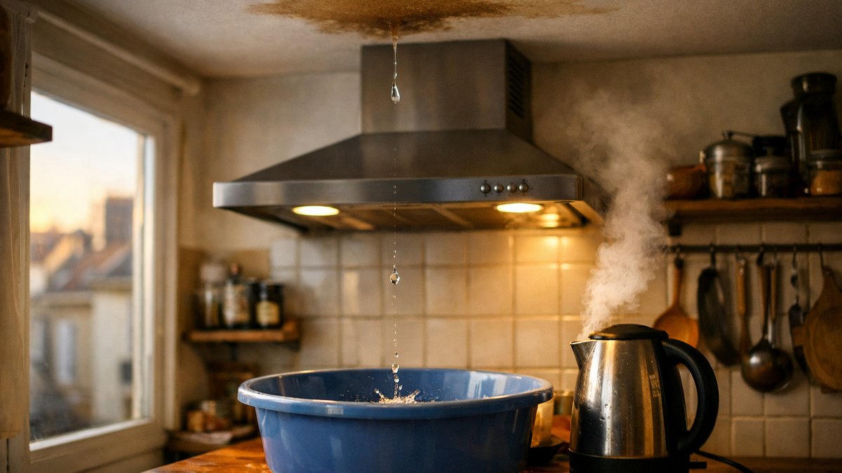 Elle découvre une auréole brune au plafond de sa cuisine à Nantes : l'assureur du voisin du dessus lui répond que ce dossier ne le concerne pas