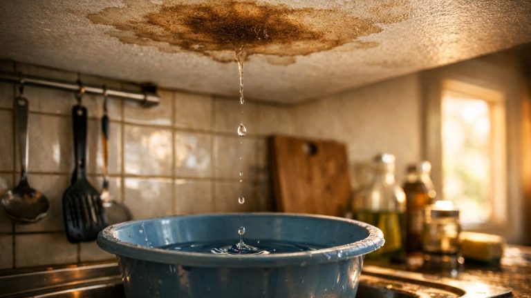Elle découvre une auréole brune au plafond de sa cuisine à Nantes : le voisin du dessus lui dit d'appeler son propre assureur