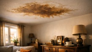 Elle découvre une auréole brune au plafond de son salon lillois : son assureur lui demande d'ouvrir elle-même le dossier, pas au voisin